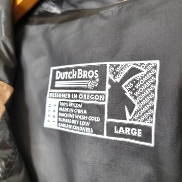 Dutch Bros Women's Large Zipup Windbreaker Jacket - Picture 4 of 13